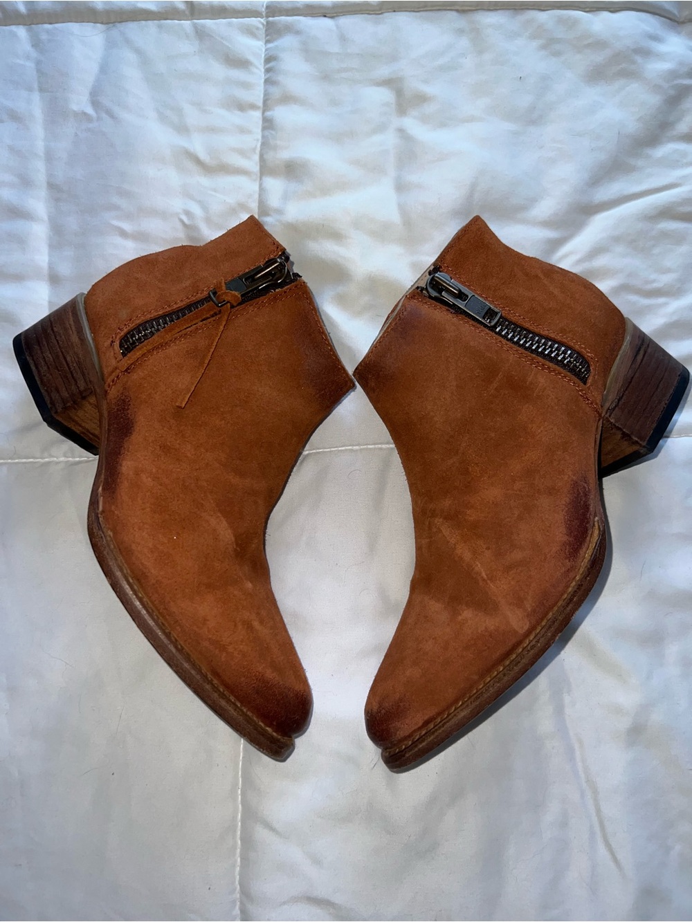 Freebird Onyx Brown Suede Ankle Booties with Side Zip - Picture 6 of 9